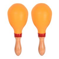 PAR DE SONORA PLASTICA CON MANGO MADERA AMARILLO RMX