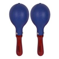 PAR DE SONORA PLASTICA CON MANGO MADERA AZUL RMX