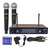 MICROFONO INALAMBRICO DE MANO DOBLE UHF/FQ VARIABLE GUH-2000 GEMINI
