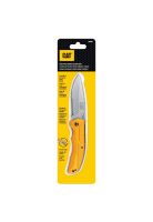 CUCHILLO NAVAJA PLEGABLE CAT 980006 PUNTA CURVA/DENTADA