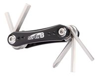 Herramienta Bicicleta Plegable Super B 7 En 1 Gris Portatil