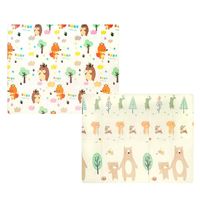 Alfombra Antigolpe Bebe Plegable Reversible Osito + Bolso