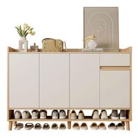 Zapatero Bicolor Elegance 4 Puertas Organizador Estante 122 CM