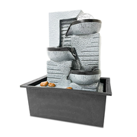 Fuente de Agua en Cuencos con Iluminación LED