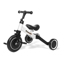 Triciclo Correpasillos Bicicleta de Aprendizaje Multiposiciones 3 En 1 Blanco