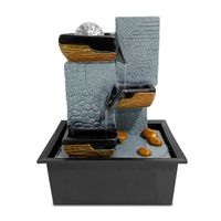 Fuente de Agua Tronco Multi Cascada 3 Niveles con Iluminación LED