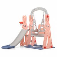 Resbalin Columpio 3 en 1 + Aro Basket, Centro de Juegos