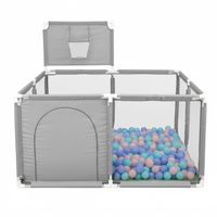 Corral de Seguridad Bebe Con Aro 126x126 Cm. Gris