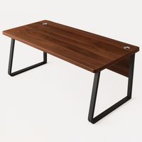 Escritorio Oficina Round Leg Posh Antideslizante Brown 160cm