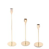 Candelabro 3 Piezas Porta Vela Centro de Mesa Clasic Gold