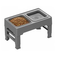 Plato Comedero Bebedero Antiderrame, Ajustable Para Mascotas