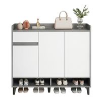 Zapatero Grey 3 Puertas con Cajon Organizador Estante 100 cm