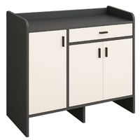 Zapatero Blackey 3 Puertas Organizador Estante + Cajón 90cm