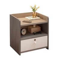 Velador Grey 2 Niveles 1 Cajon con Llave 41x33x26 Cm