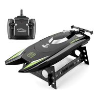 Lancha Juguete A Control Remoto Doble Motor Negro