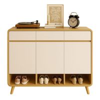 Zapatero Bicolor Puertas y Cajones Organizador Estante 122Cm