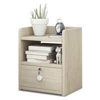 Velador Mesa de Noche 2 Niveles 1 Cajon con Llaves 40x33x27