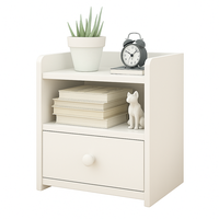 Velador Moderno 2 Niveles 1 Cajon 41x26x33 cm