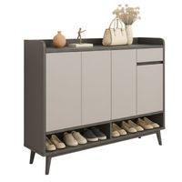 Zapatero Blackey 4 Puertas Organizador Estante + Cajón 118cm