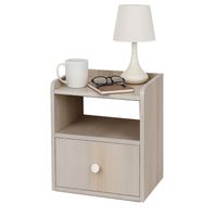 Velador Mesita De Noche 2 Niveles 1 Cajon 40x33x27 Cm