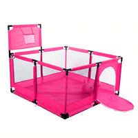 Corral de Seguridad Bebe 126cm Con Aro y Pelotitas Fucsia