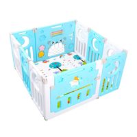 Corral de Seguridad Bebe Multiformas 8+2 Plegable Celeste