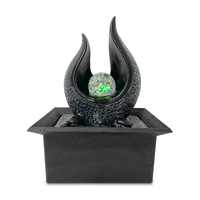 Fuente de aAgua Cascada Interior de Cristal con Iluminación LED