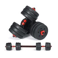 Set de Mancuernas de 20 Kg con Union Red+ Barra