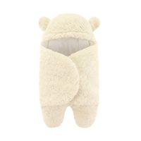 Manta Bebe Premium Recien Nacido Enterito Suave Osito Beige