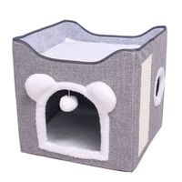 Cama Mascota Soft Confort Plegable Orejitas Con Techo 39cm