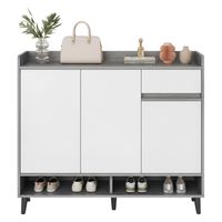 Zapatero Silver 3 Puertas con Cajon Organizador Estante 81Cm