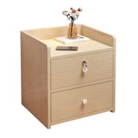 Velador Cajonera 2 Niveles con Cajones con Llaves 41x26x33Cm