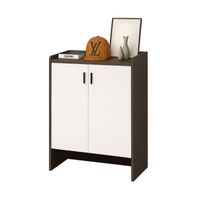 Zapatero Grey 2 Puertas Organizador 3 Estante 81x61x32 Cm