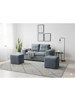 Sofá 2 cuerpos + 2 Pouf Lucca Felpa