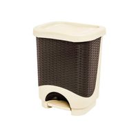 Tacho de Basura Dual Ratan 24LT Beige