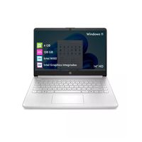 Notebook HP Intel N150 4GB 128GB 14' HD Gris