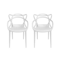 Pack 2 Sillas Art Sidney Con Brazos Blanca