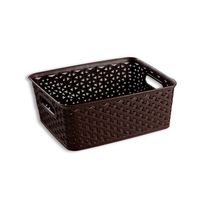 Canasto Organizador Ratan Cafe Pequeño