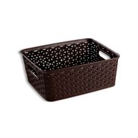 Canasto Organizador Ratan Cafe Grande