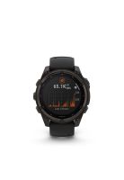 fenix 8 – 47mm Solar, Sapphire Titanio con correa de silicona negra