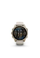 fenix 8 - 43 mm Sapphire, Light Gold with Grey/Dark Brown