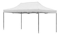 Toldo Plegable Jardimex 3x4.5 Carpa Antilluvia Protección UV Blanc