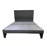 Cama 2 Plazas Franjas Incluye Base y Respaldo Marengo Flobal