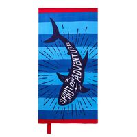 Toalla de playa rayas tiburón