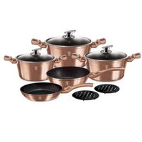 BATERIA DE COCINA 10 PZS COPPER METALLIC LINE ANTIADHERENTE