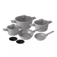 BATERIA DE COCINA 10 PZS TAUPE COLLECTION ANTIADHERENTE