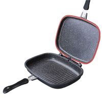 SARTEN DOBLE PARREILLA LISA  Y GRILLADA 36X46 GRANIT DIAMOND LINE ANTIADHERENTE