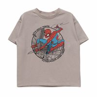 Polera Niño Bubblegummers Spiderman Gris