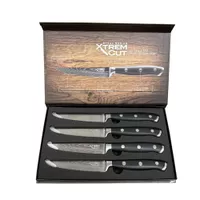 Set de Cuchillos de Cocina Profesionales Xtrem Cut Steak para Carne de Mango Ergonómico 4 Piezas