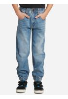 Pantalon Jogger Kids Light Denim Niño Celeste Maui And Sons